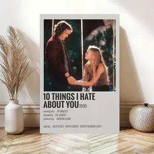 10 Things I Hate About You Movie Poster Canvas Art 1999 Film Wall Art For Home Decor Living Room Bedroom Kitchen Artistic Decoration