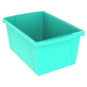 212 MAIN 5.5 Gal Plastic Impact Resistant Classroom Storage Bin, Teal, Legal Size Fit Storage Boxes & Organizer