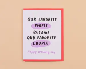 Letterpress Favorite Couple Card