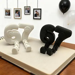 3D Printing Plastic Digital 67 Decorative Ornaments Abstract Figure Sculpture-Modern Desktop Ornaments, Suitable for Bedroom/Study, Living Room/Bookshelf Decoration, Perfect Gift for Girls (Thanksgiving Day/Birthday/New Year/Christmas)