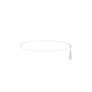 Ettika Simple Tassel Chain Belt in Silver