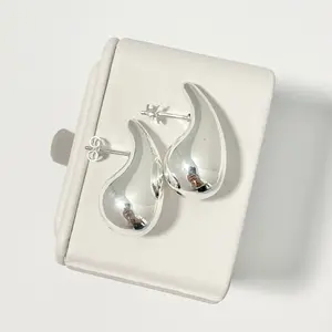 Sterling Silver 925 Waterdrop Stud Earrings