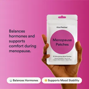 Kind Patches, Menopause Patches, 30 Menopause Relief Patches: Natural Ingredients, Easy To Use, Supports Mood Stability, 1 Month Pack Kind Patches, Menopause Patches, 30 Menopause Relief Patches: Natural Ingredients, Easy To Use, Supports Mood Stability, 1 Month Pack