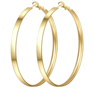Gold Hoop Earrings 14K Gold Plated 30/40 MM Hypoallergenic Lightweight Big Chunky Hoops for Women Trendy Everyday Wear Mother's Day Gift