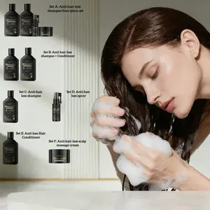 Professional Anti Hair Loss & Hair Growth  Hair Care Set, Shampoo, Conditioner & Hair Growth Serum, Activate Hair Follicles, Strengthen Hair Roots, Reduce Hair Breakage, Ideal for Thinning Hair, Thicker Hair & Receding Hairline for Men and Women