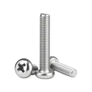 M4 x 12mm 50Pcs Pan Head Machine Screws 304 Stainless Steel Phillips Cross Drive Screws Hardware Fastener