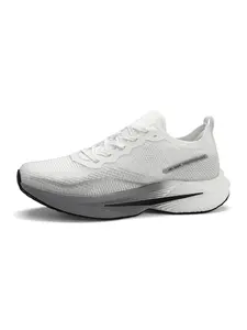 Men's Running Shoes with Thick Sole, High Elasticity Shock Absorption, Anti-Slip Single Net, Breathable, Lightweight Sports Shoes