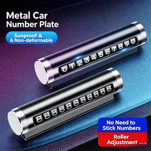 Sunscreen Temporary Parking Number Plate, Heat-Resistant Rolling Car License Plate, Easy-To-Move Vehicle Sign, Durable Indoor/outdoor Use