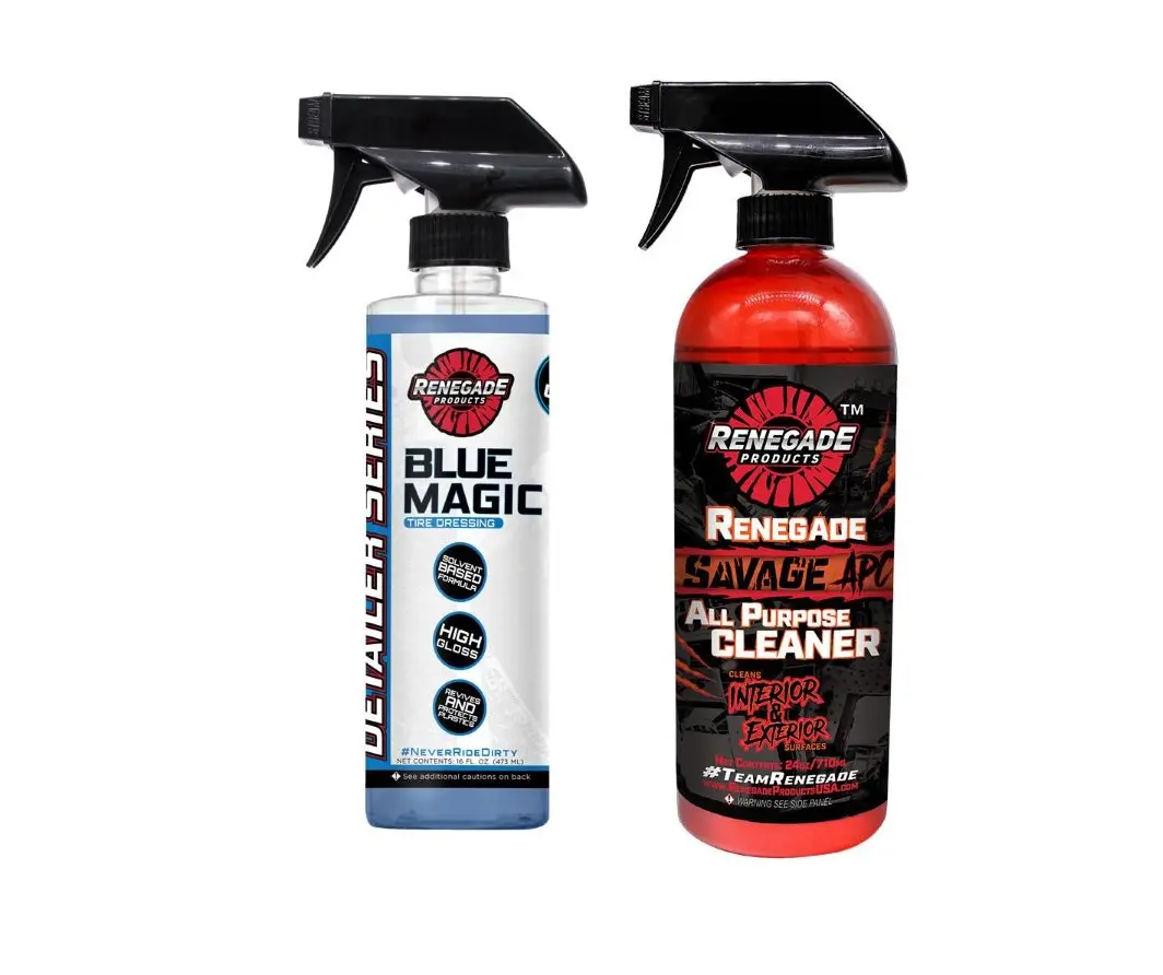 Renegade Products Savage Magic Bundle – Tire Shine + APC Cleaner Kit | High-Gloss Tire Dressing & All-Purpose Interior/Exterior Cleaner Renegade Products Savage Magic Bundle – Tire Shine + APC Cleaner Kit | High-Gloss Tire Dressing & All-Purpose Interior/Exterior Cleaner