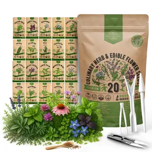 20 Culinary Herbs & Edible Flower Seeds Variety Pack
