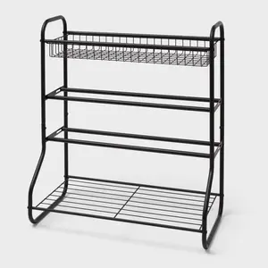 4-Tier Shoe Rack with Basket - Brightroom