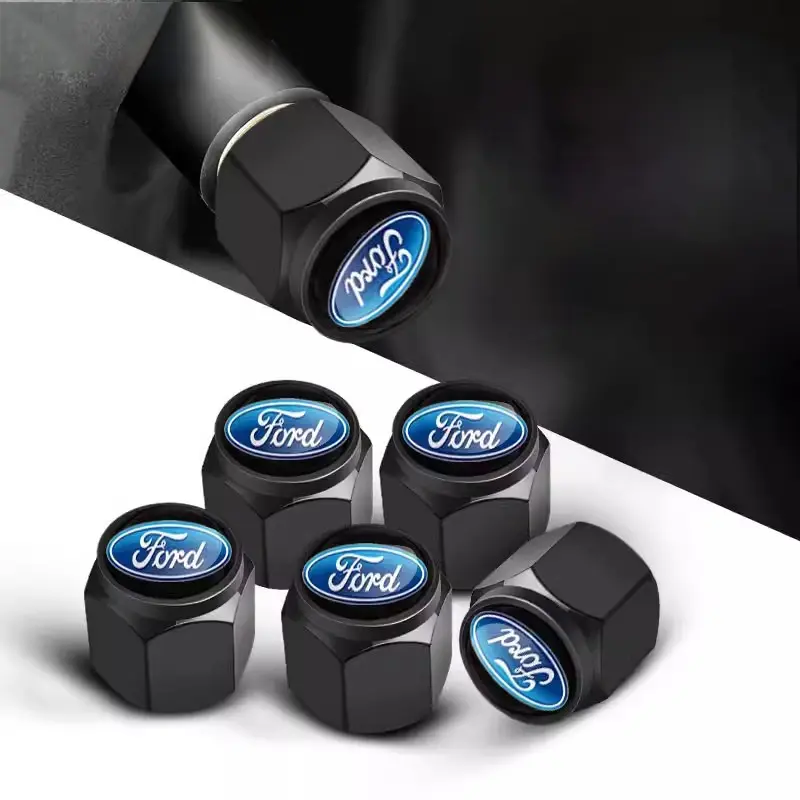 Car Tire Valve Caps Tyre Airtight Cover Dust Airtight Seal For Ford B-Max cmax smax KA st line Galaxy Explorer Expedition Mondeo Accessories Easy Installation Durable Auto Parts