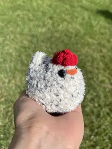 Handmade Crochet Tweed Chicken