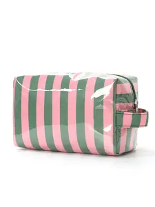 Fashion Striped Design Handheld Makeup Bag, Large Capacity Waterproof Cosmetic Pouch, Travel Toiletry Bag, Multifunctional Storage Organizer