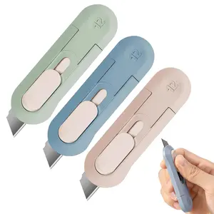 Fogepix Retractable Box Cutter, Mini Box Opener Utility Knife, Convenient and Handy Cutting Solution Envelope Opener for opening daily express boxes, packages, paper tapes and more