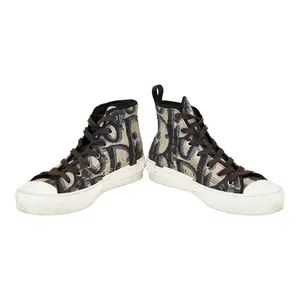 Pre-owned Dior Canvas Small Leather Goods B23 Oblique High Top Sneakers