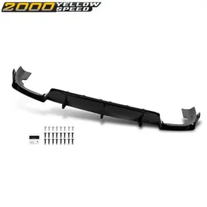3PCS Rear Diffuser Lip Gloss Black Fit For 20-2024 BMW X6 G06 M Sport IKON Style