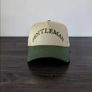 The OG Gentleman — Sage on Cream Adjustable Trucker Hat Snapback Cap