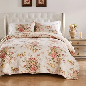 Greenland Home Fashions Grace GL-2402GMST 2-Piece Twin/XL Quilt Set, 68x88 Inch
