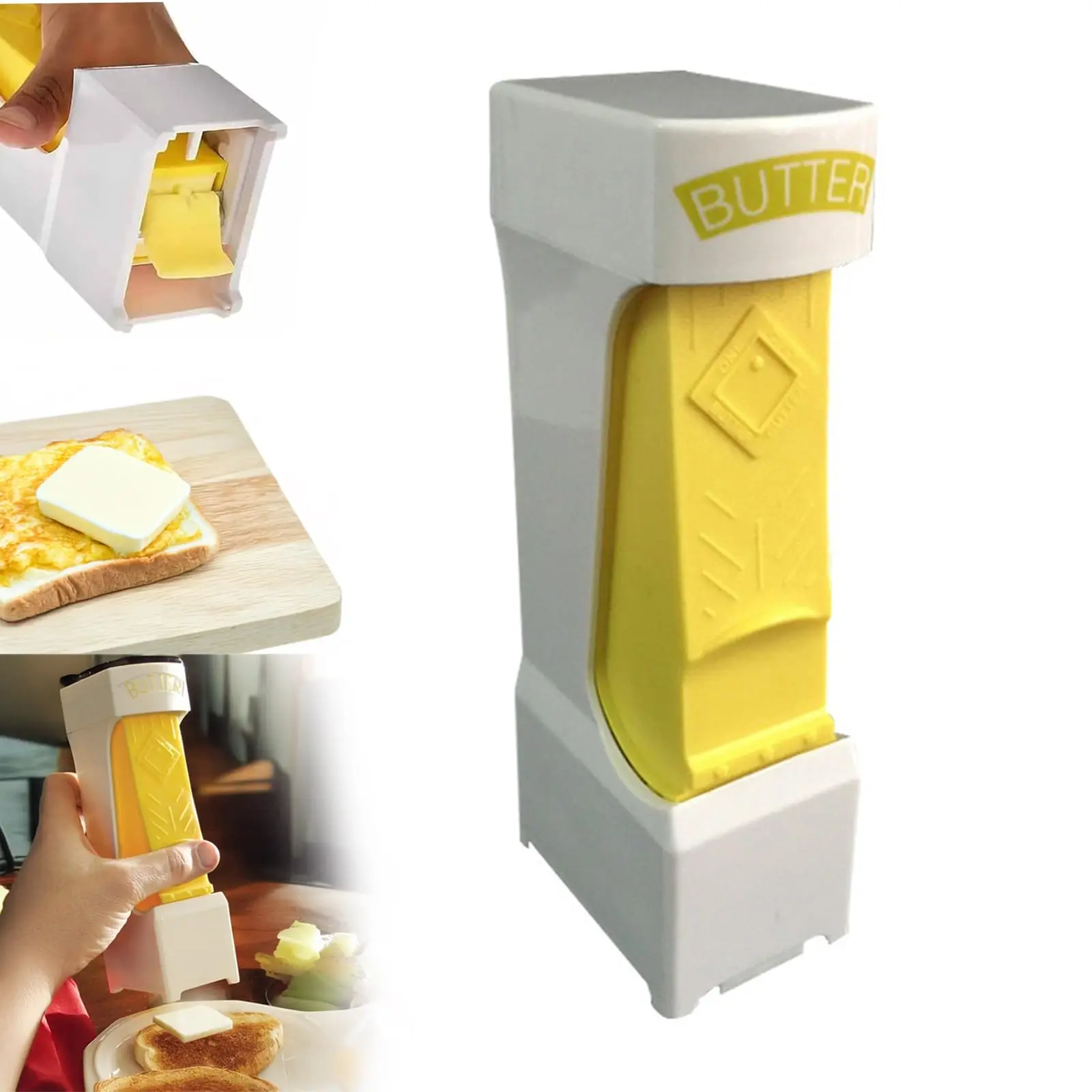 Single-Stick Butter Cutter, Butter Dispensers & Organizers, One-Click Butter Cutter, Home Easy Dispenser for Toast, Quick Bread and Breakfast Kitchen Utensils Cheese Compact