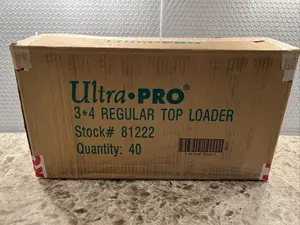 1000 x 3x4" Ultra Pro of Top Loaders for normal sized sports baseball football cards and gaming magic yugioh cards (top load case)