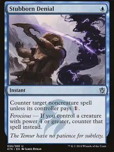 Magic the Gathering: Stubborn Denial - Near Mint, Protective Top Loader, Never Played