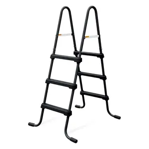 Funsicle 36" SureStep 3 Stair Outdoor Above-Ground Swimming Pool Ladder, Black Funsicle 36" SureStep 3 Stair Outdoor Above-Ground Swimming Pool Ladder, Black