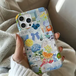 Coquette Italian Summer Collage Phone Case, Coastal Italy Phone Case