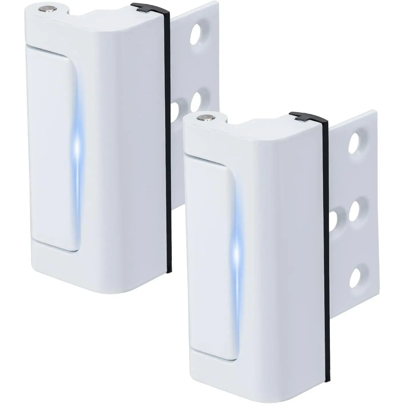 2 Pack Home  Door Lock,Childproof Door Reinforcement Lock,with 3" Stop Withstand 800 lbs,for Inward Swing Doors,Night  Safety Metal Flip Lock Deadbolt Latch (White)
