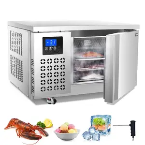 VEVOR Commercial Blast Freezer, 80 L/ 2.8 Cu. ft Blast Chiller with 3 Trays, Blast Chiller Freezer Chest with 4 Freezing Modes, Stainless Steel Food Blast Freezer with Casters for Restaurant, Seafood