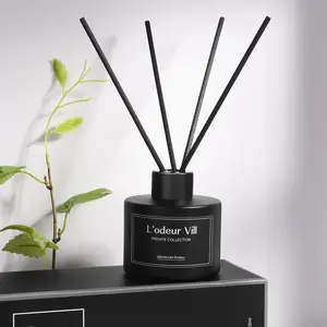 100ML Matte Bottle Diffuser, 6 Reeds, Woody Sweet Scent, Long-Lasting 60-90 Days, Indoor Fragrance, No Fire Required, Aromatherapy Scent Diffuser