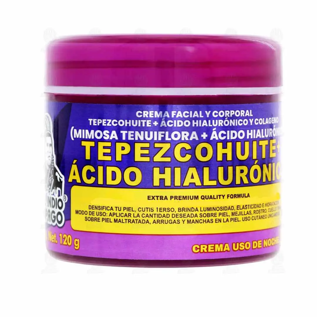 Green Royalty Tepezcohuite Night Cream with Hyaluronic Acid & Collagen - Overnight Rejuvenating Moisturizer for Hydration Boost, Anti-Aging & Sensitive Skin Safe, Jumbo Size 120g, Restore, Sun Protection, Adult, Acne Care, 36 Months, Sensitive Safe, All S