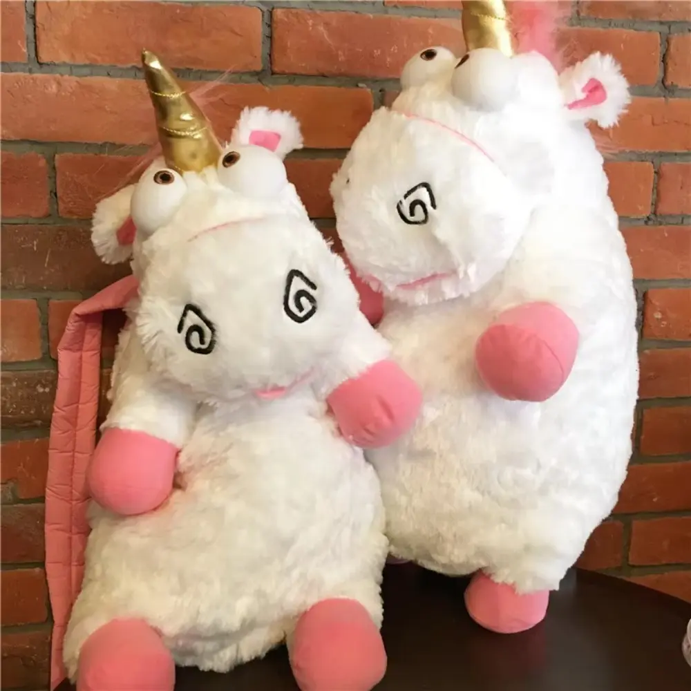 Despicable  White Unicorn doll backpack bag School bag Plush toy Gift  Kids Children Toys large50cm