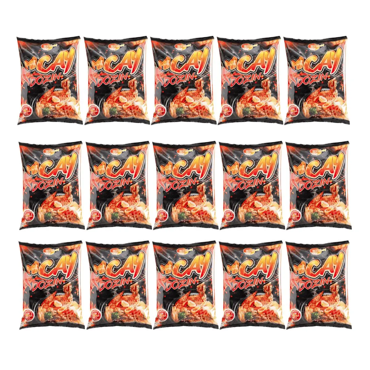 Dozin Korean Chewy Spicy Asian Chili Oil Instant Ramen Noodles, 137g per Pack, 15-Pack Combo, Ambient Pantry Food & Snacks (Spring Glow Up Promotion), Asian Noodles, Chili Oil Noodles