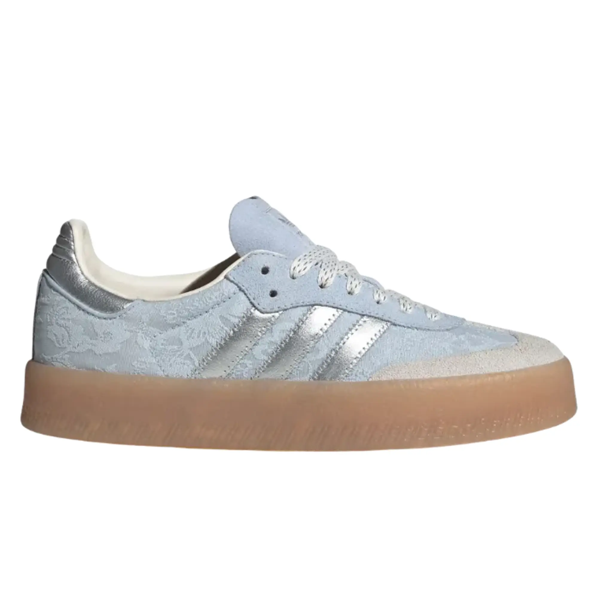 Adidas Originals x Liberty London Women's Silver/Crystal Sky Sambae Sneakers, IH1967