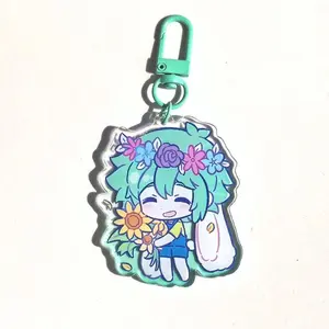 Game OMORI Mari Kel Aubrey Henry Hero Basil Sunny Cosplay Keychain Kawaii Acrylic Keyring Key Chain Bag Ornament Decoration Prop