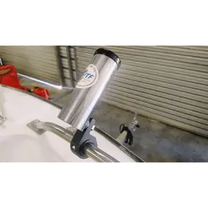 Clamp Around Fishing Rod Holder - Works on round/oval or square tubing fishing equipment fishing supply