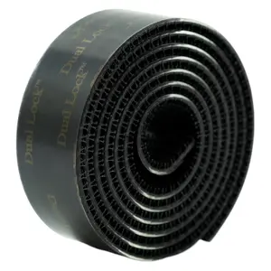 Black Dual Lock Mounting Tape, Reusable Interlocking Adhesive Sticky Hooks for Indoor & Outdoor Use