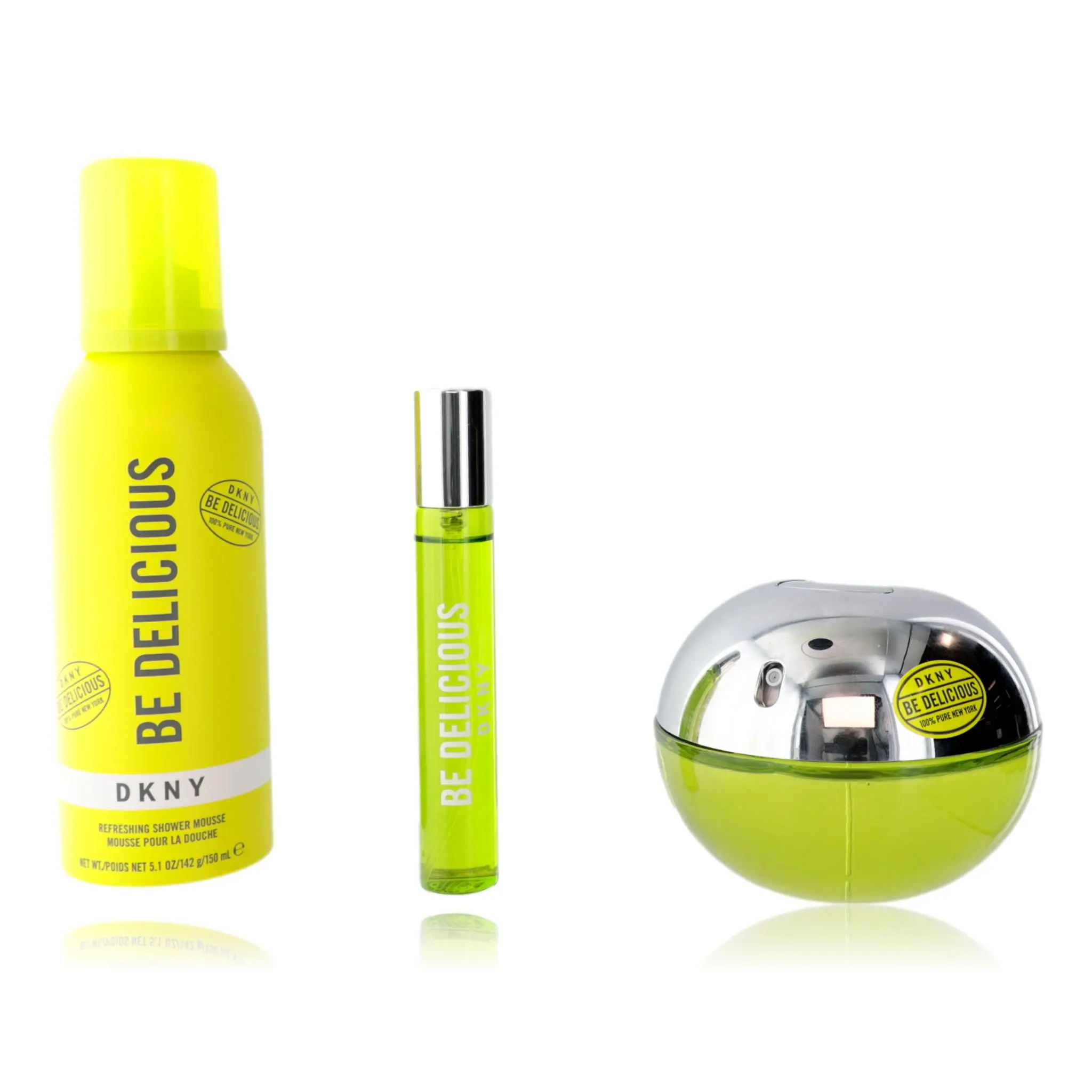 Women's Be Delicious EDP Fragrance Set by DKNY Donna Karan - 3-Piece Beauty & Personal Care Gift Set with Fragrance Bottle, Floral Scent