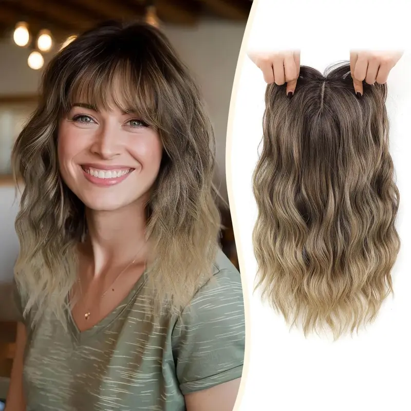 Hair Topper,Wavy Hair Toppers for Women 14inch Natural  display picture 1