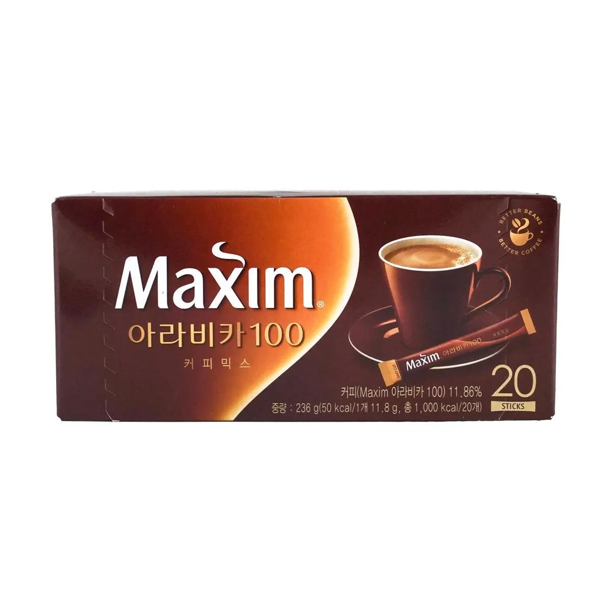 MAXIM Korean Original 3-in-1 Instant Coffee Mix 236g - Rich Flavor, Easy Brew, Perfect for Morning