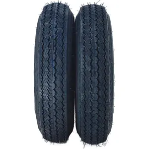 New Upgraded 2pcs 5.30-12 4 lug Trailer Tires with 12" Black Steel Rims, 6 Ply Load Range C, 4 Lug 4" Bolt Pattern