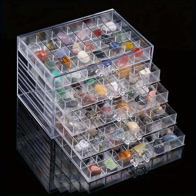 Natural crystal ore specimen ornament storage box, bead storage ...