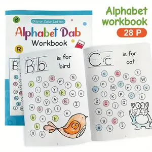 Alphabet & Phonics Coloring Book, Alphabet Dab, Handwriting Practice Book, Educational Learning Book for Toddlers, School Supplies, Learning Materials, Workbook