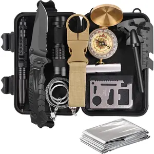 Gifts for Men Husband Dad Christmas, Survival Kit, Emergency Survival Gear and Equipment 14 in 1, Stocking Stuffers Birthday Gifts for Him Boyfriend, Hunting Fishing Camping Accessories, Cool Gadget