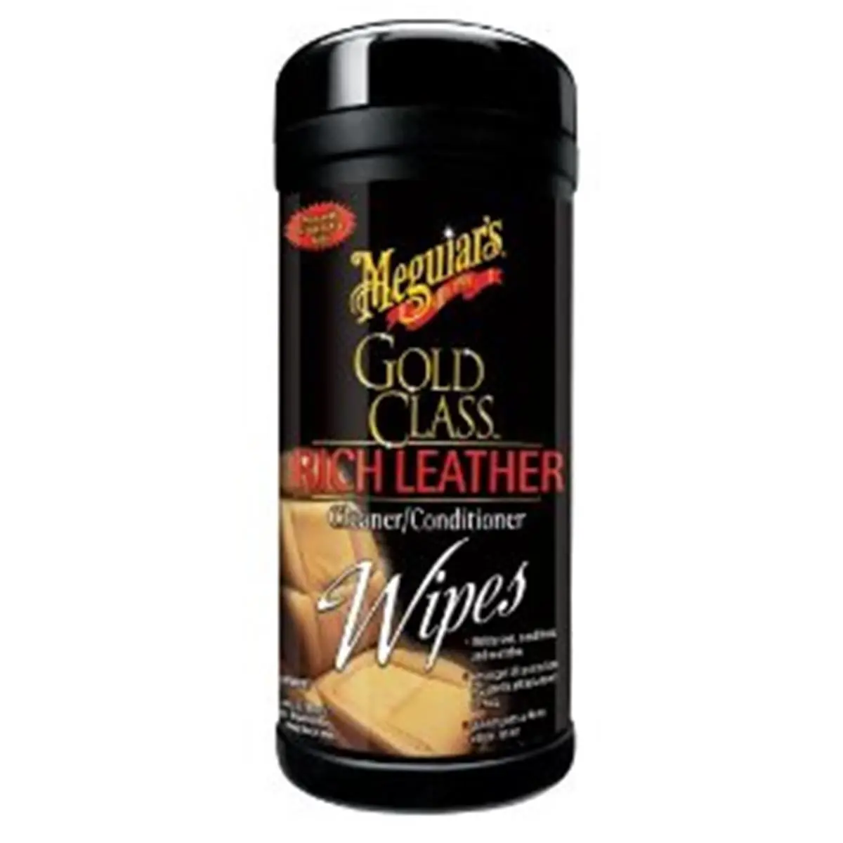 212 MAIN Meguiars Lint-Free Leather Wipes, 25 Wipes Canister Pack, Moisturizing Protective Care for Household Appliances Irons