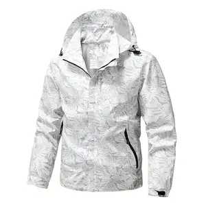 Lightweight Softshell Jacket for Men, Featuring Multiple Pockets And a Hood. This Casual Long-Sleeve Coat Is Perfect for All Seasons, Ideal for Hiking And Camping, with a Sleek Design And Durable Zipper Closure
