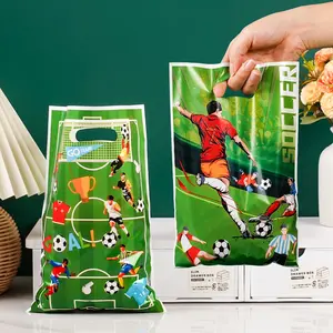 50/100 Soccer Party Gift Bags, Fan Party Decoration Supplies, Plastic Storage Bags, Birthday Party Favors, Football Theme Gift Packaging, Party Favors Assortment