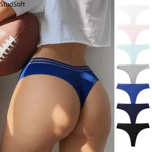 Ladies Thongs 7 Pack Pure Cotton Breathable Low-Waist Comfortable Everyday Panties with Elegant Lace Design Machine Washable Mixed Colors