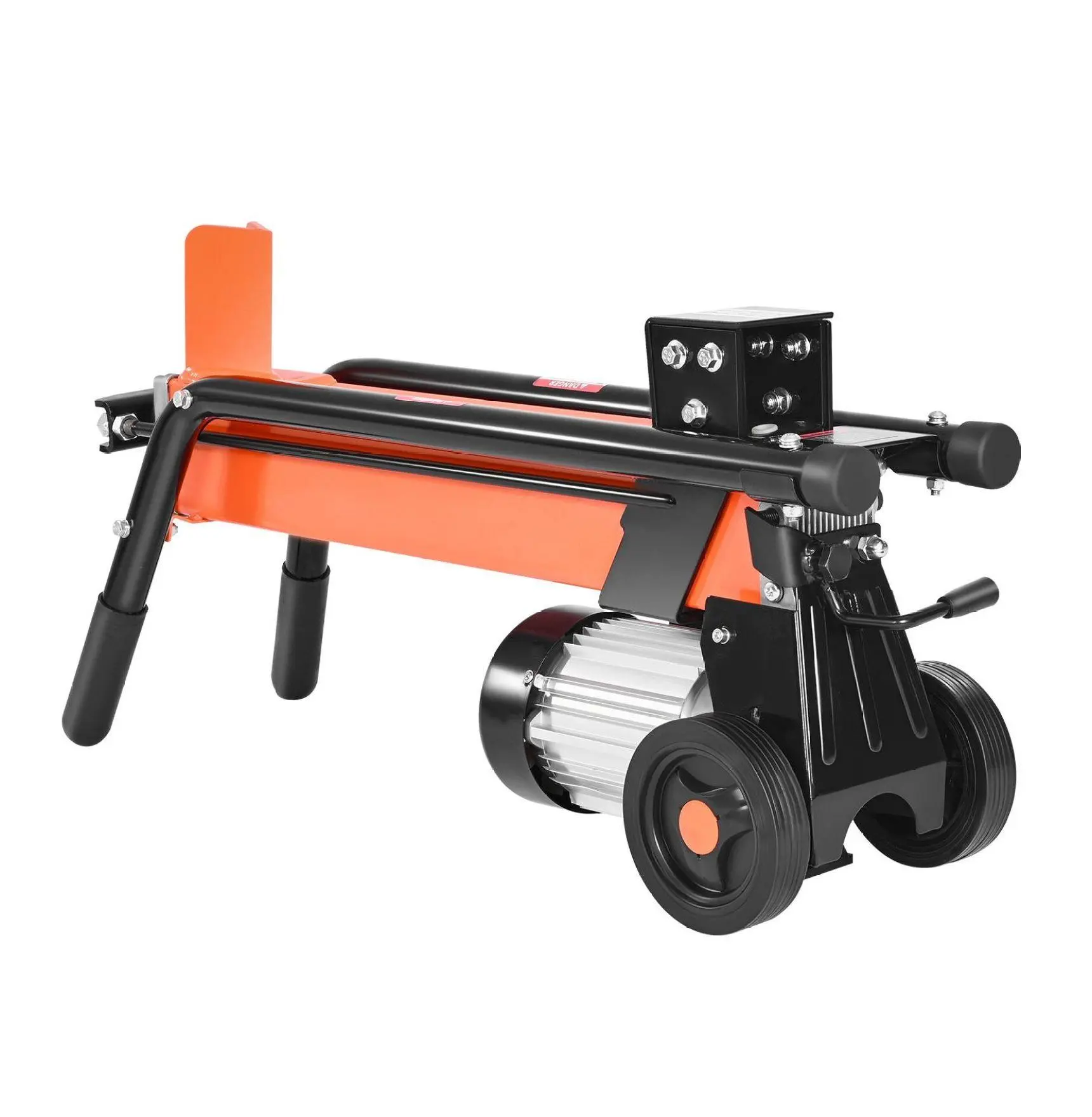 Electric Log Splitter 6.5 Ton, 1500W Wood Splitter, 6" Wheels, Portable Firewood Splitting Machine, Efficient & Safe Wood Splitters for Home Use Orange